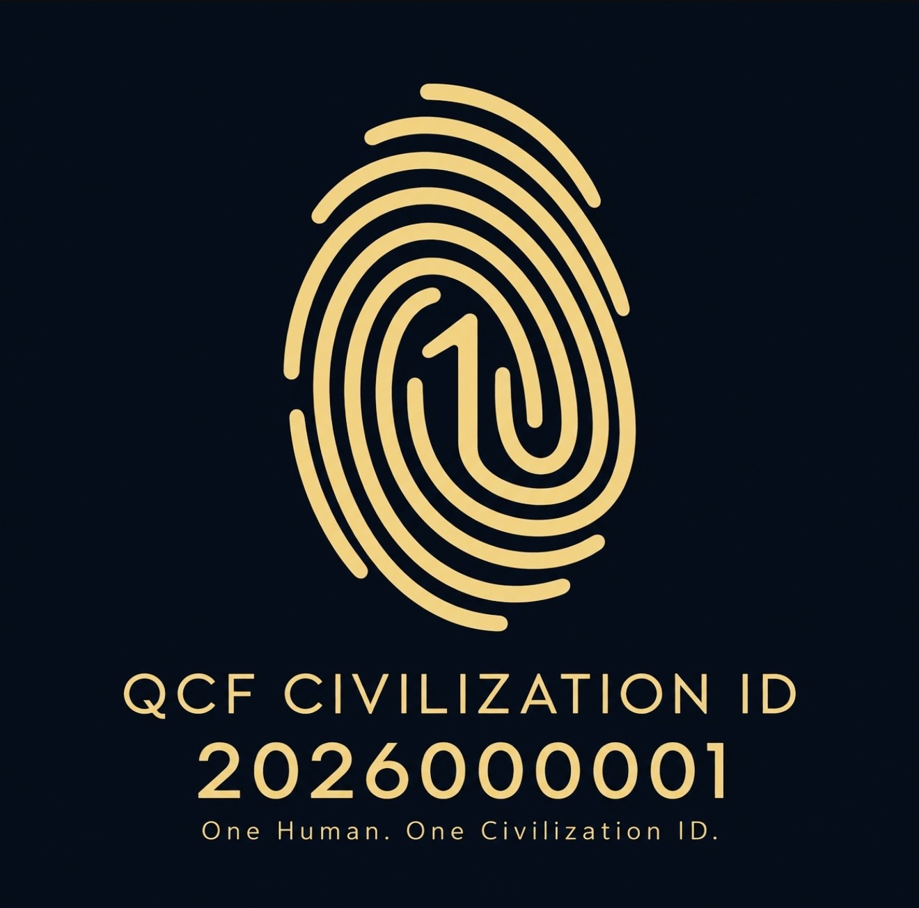 文明 ID 指纹造型标识示意